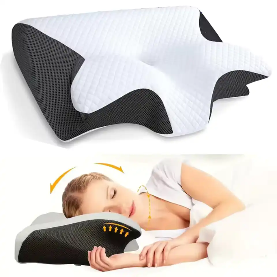 Butterfly Sleep Memory Neck Pillow Slow Rebound Comfortable Memory Foam Sleep Pillow Cervical Orthopedic Neck